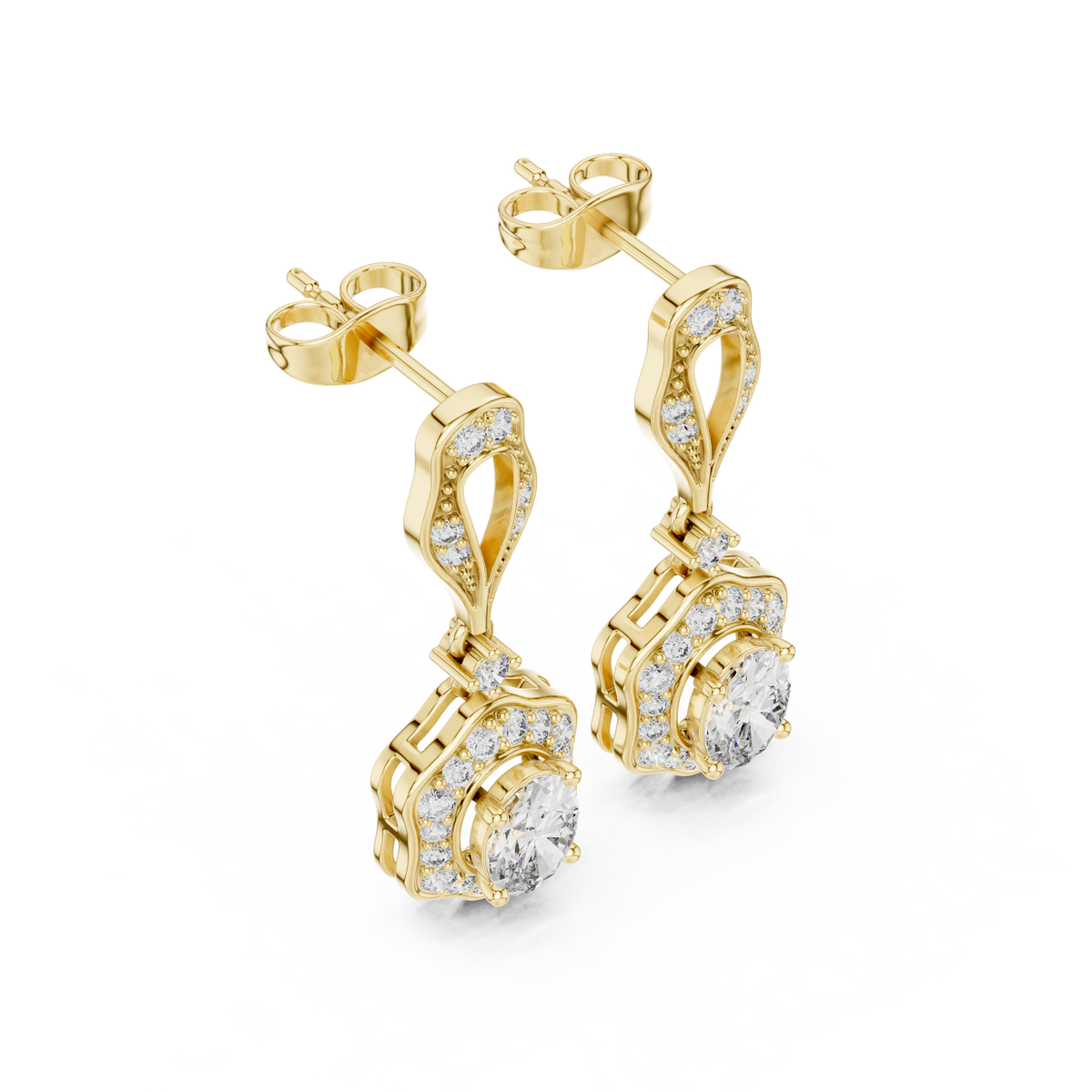 Soravelle Oval Floral Cascade Drops