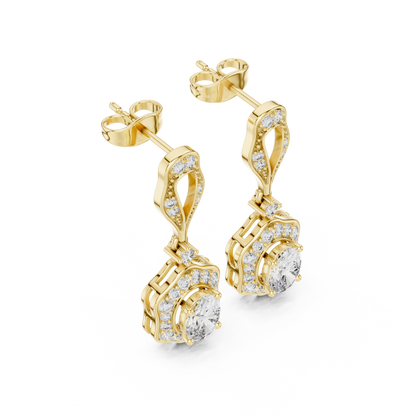 Soravelle Oval Floral Cascade Drops