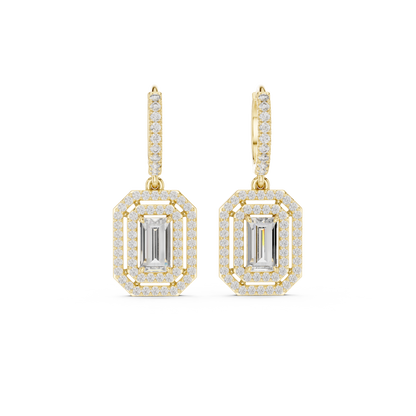 Virella Baguette Frame Hoop Drops