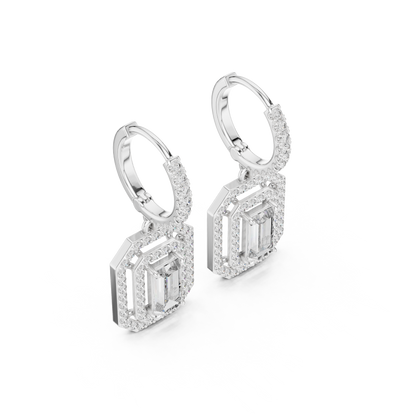 Virella Baguette Frame Hoop Drops