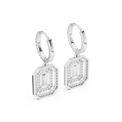 Virella Baguette Frame Hoop Drops