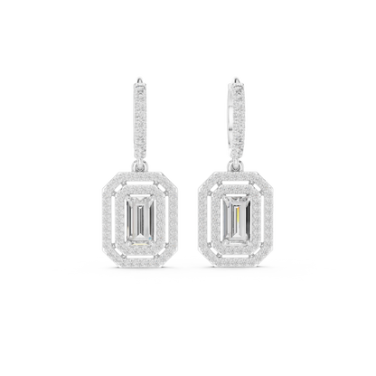 Virella Baguette Frame Hoop Drops