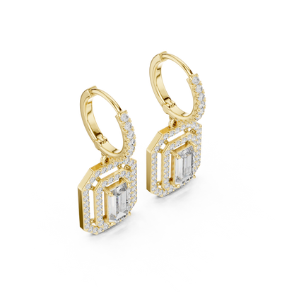 Virella Baguette Frame Hoop Drops