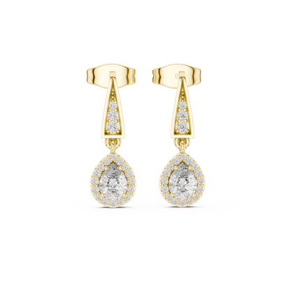 Selvara Pear Halo Tapered Drops