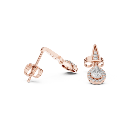 Selvara Pear Halo Tapered Drops