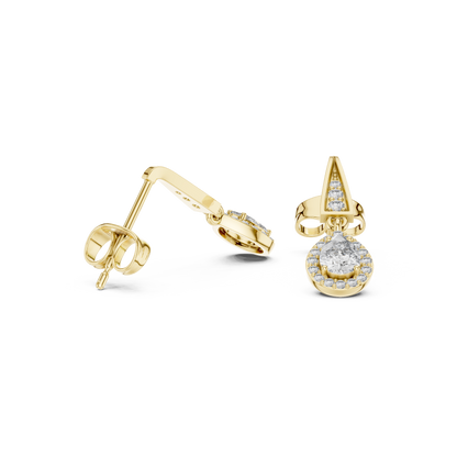 Selvara Pear Halo Tapered Drops