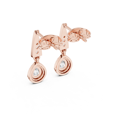 Selvara Pear Halo Tapered Drops