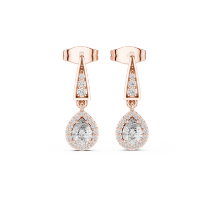 Selvara Pear Halo Tapered Drops