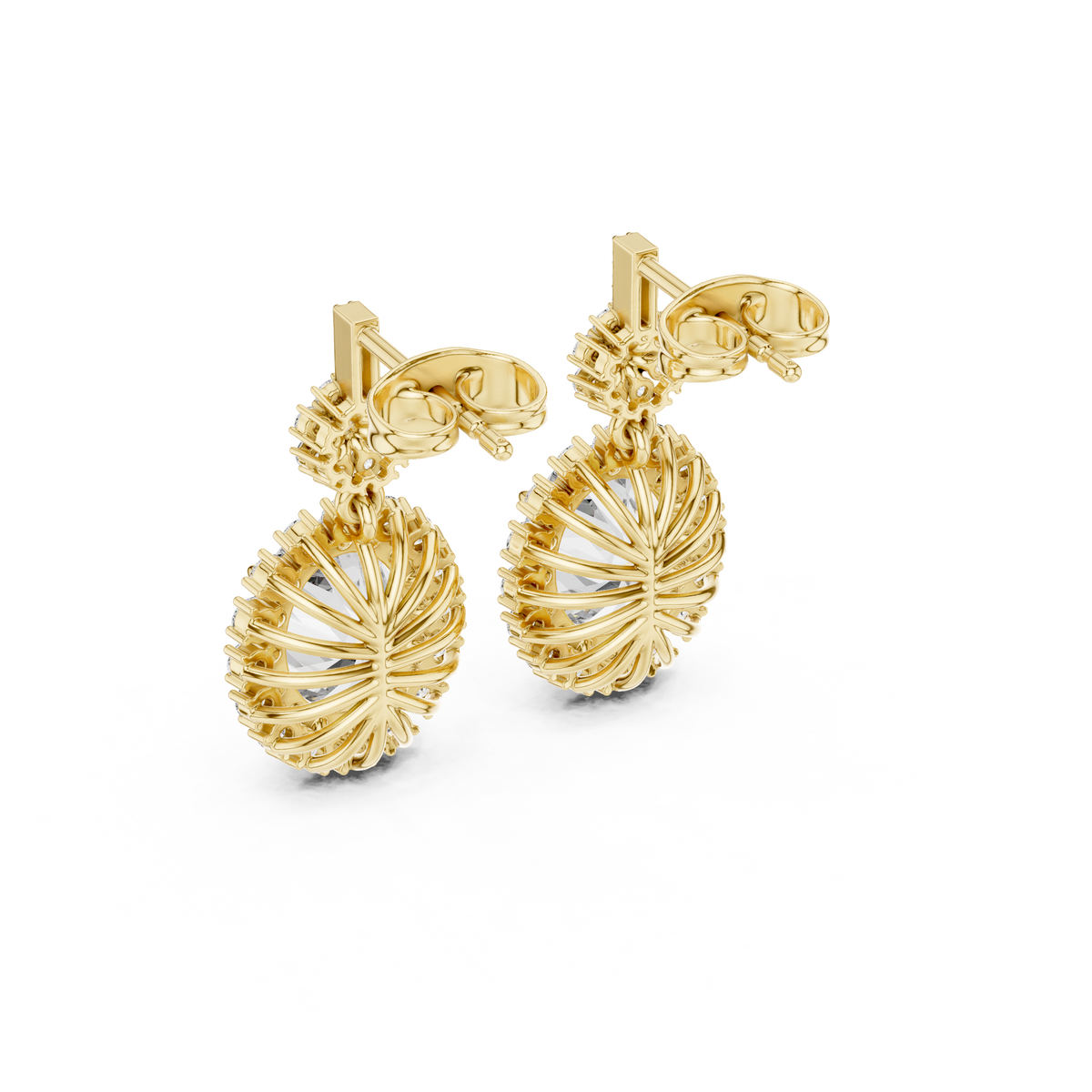 Roselisse Oval Floral Cascade Drops