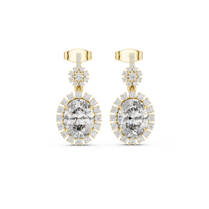 Roselisse Oval Floral Cascade Drops
