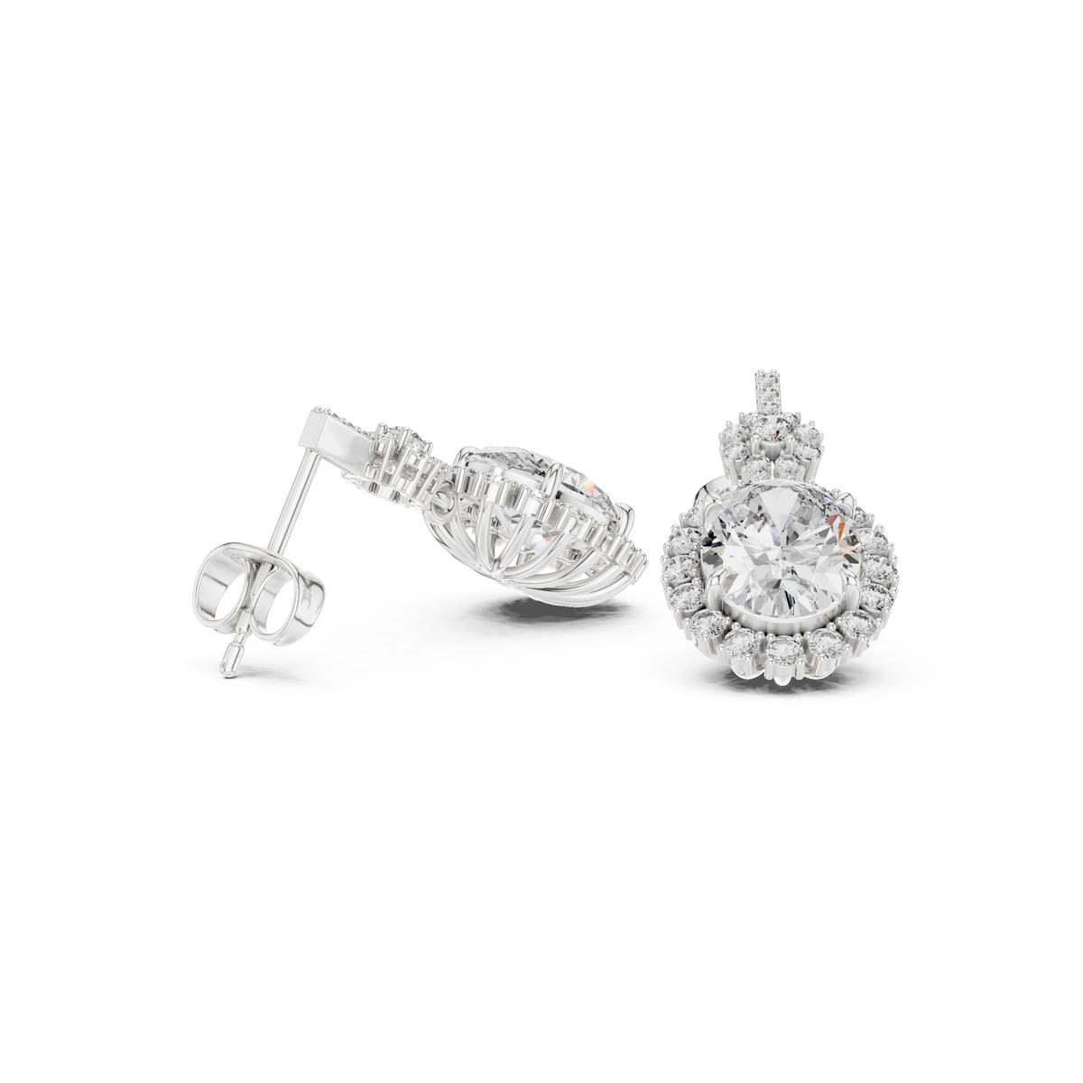 Roselisse Oval Floral Cascade Drops