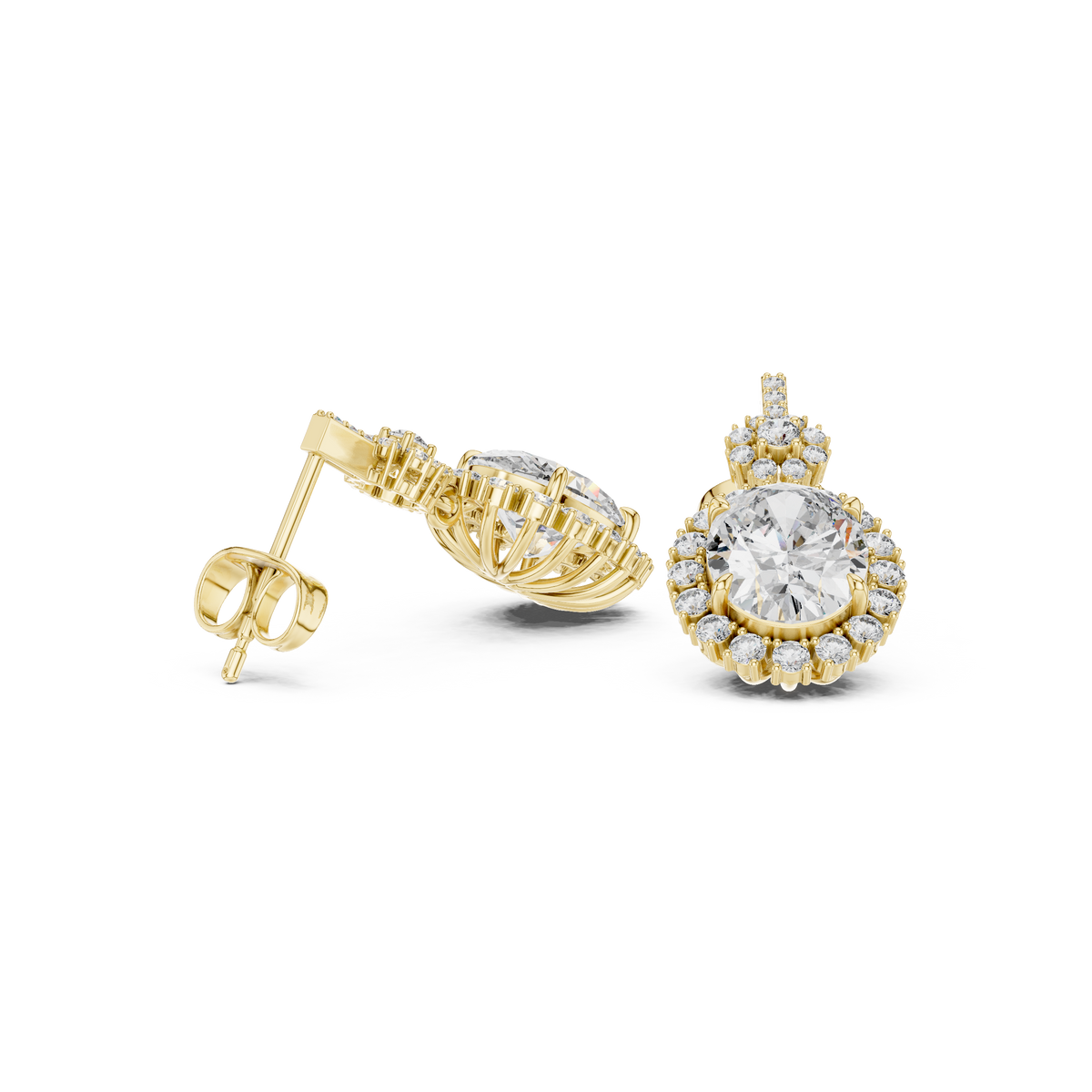Roselisse Oval Floral Cascade Drops