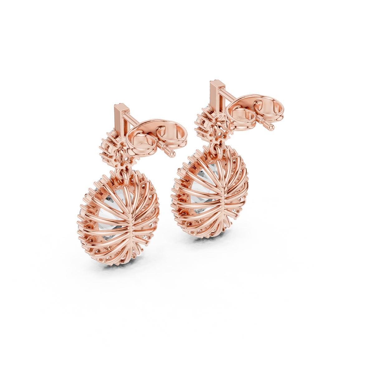 Roselisse Oval Floral Cascade Drops