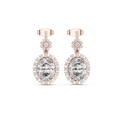 Roselisse Oval Floral Cascade Drops