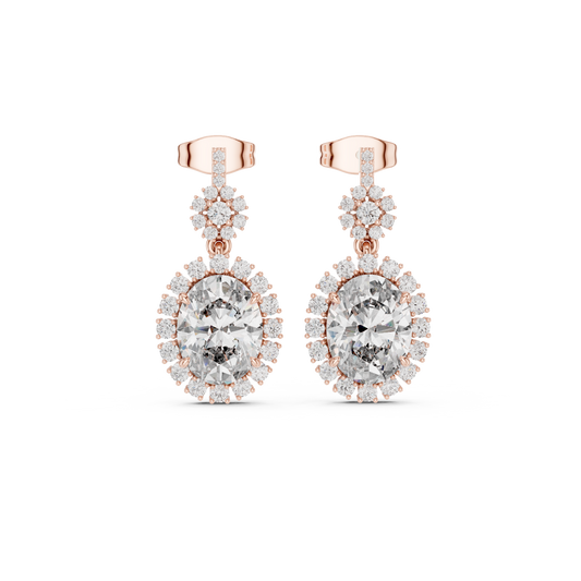 Roselisse Oval Floral Cascade Drops