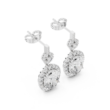 Roselisse Oval Floral Cascade Drops