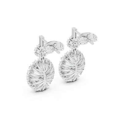 Roselisse Oval Floral Cascade Drops