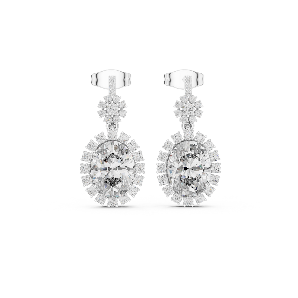 Roselisse Oval Floral Cascade Drops