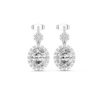 Roselisse Oval Floral Cascade Drops