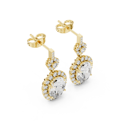 Roselisse Oval Floral Cascade Drops