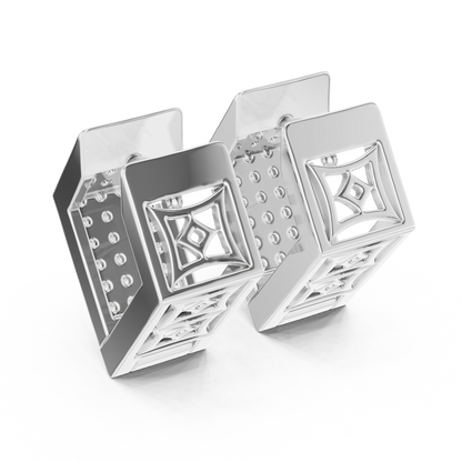 Solviera Pavé Rectangle Huggie Hoops