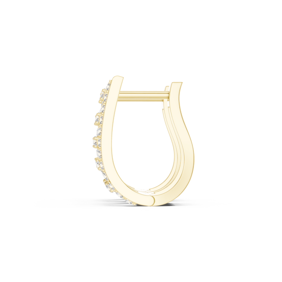 Calivora Rectangular Pavé Frame Hoops