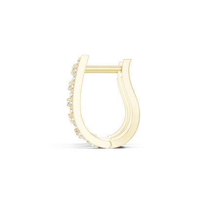 Calivora Rectangular Pavé Frame Hoops