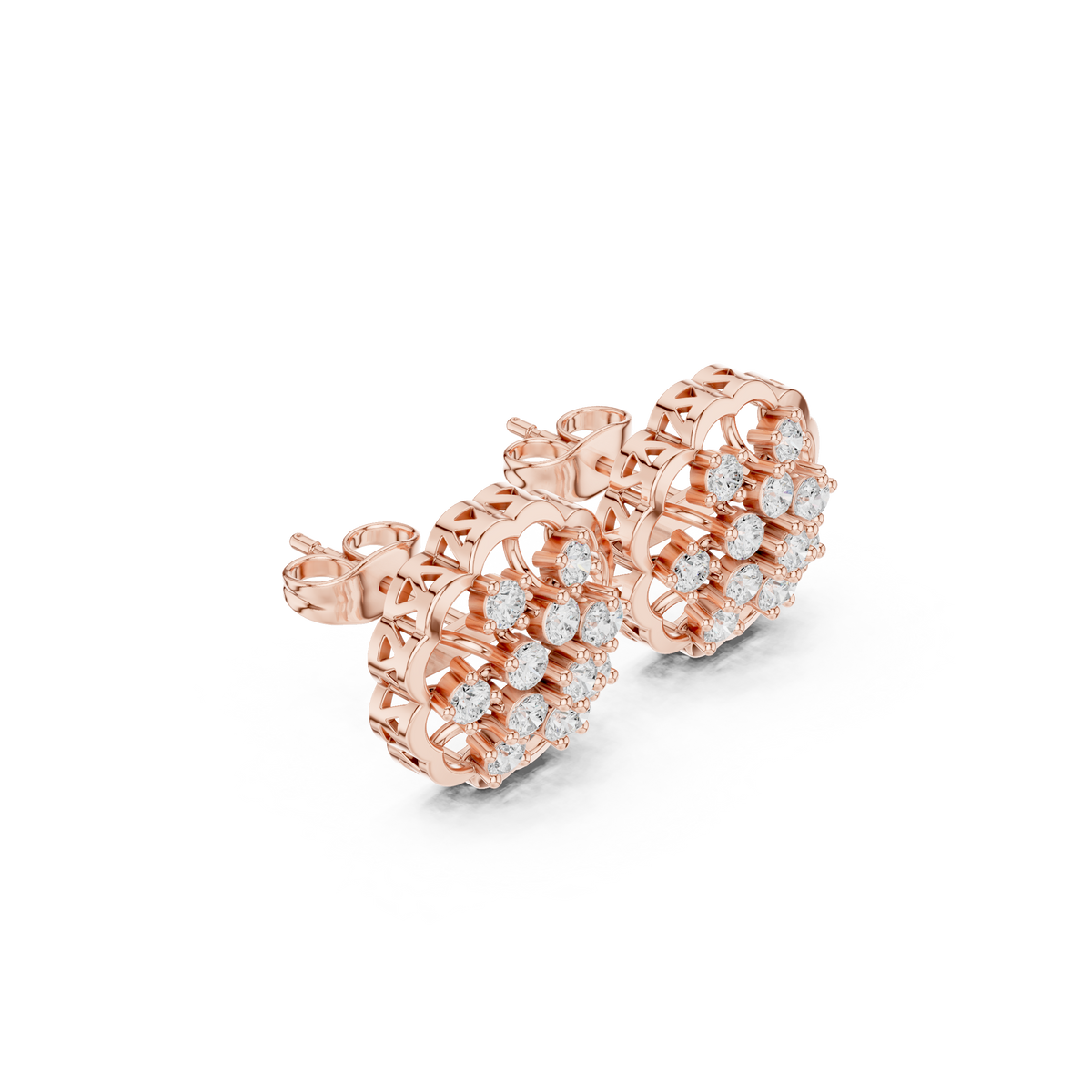 Velisara Floral Diamond Cluster Studs