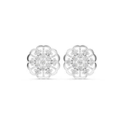Velisara Floral Diamond Cluster Studs