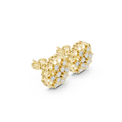 Velisara Floral Diamond Cluster Studs