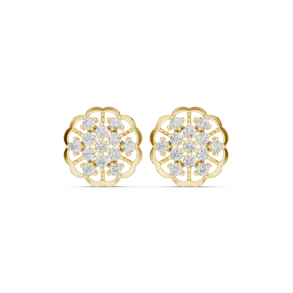 Velisara Floral Diamond Cluster Studs