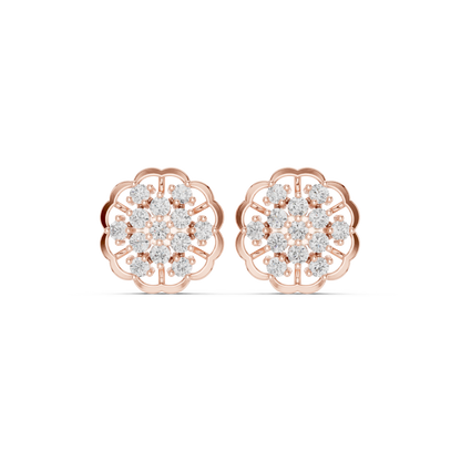 Velisara Floral Diamond Cluster Studs