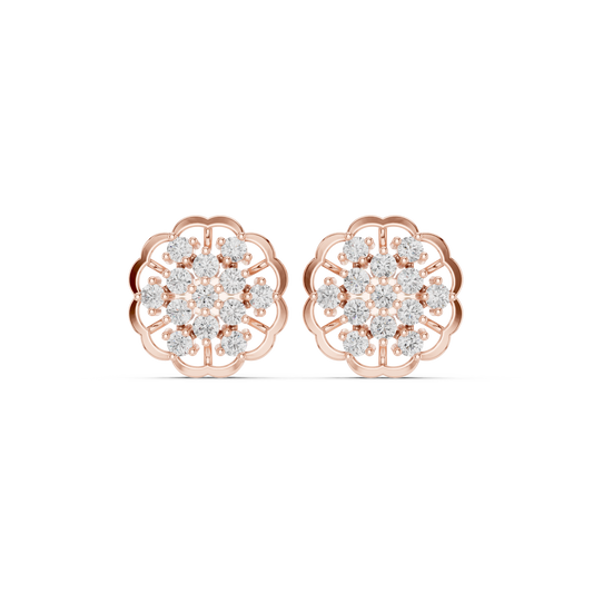 Velisara Floral Diamond Cluster Studs