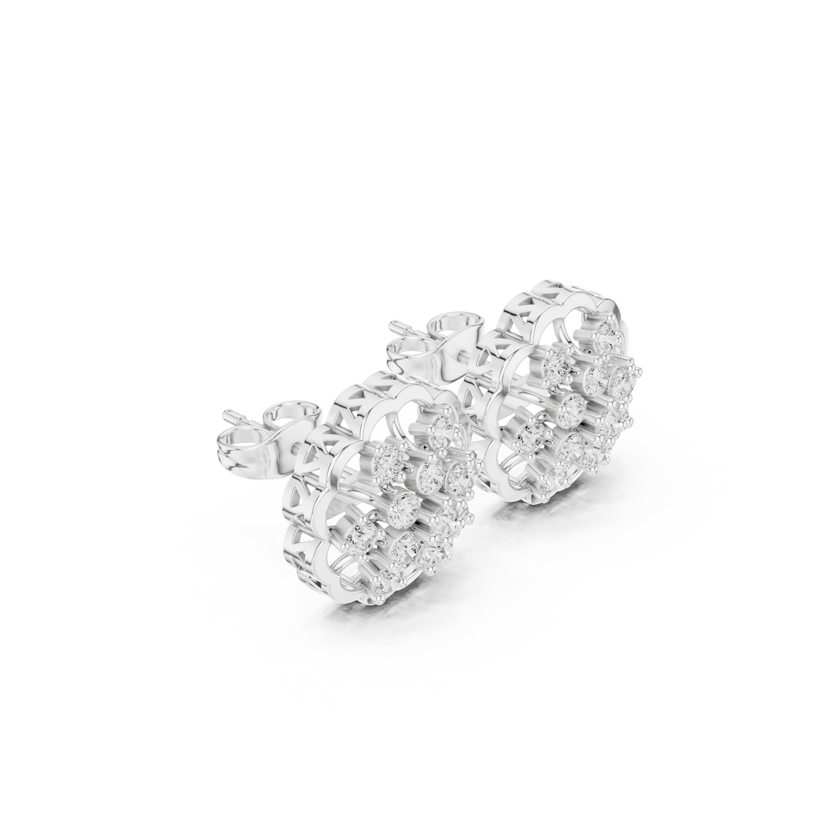 Velisara Floral Diamond Cluster Studs