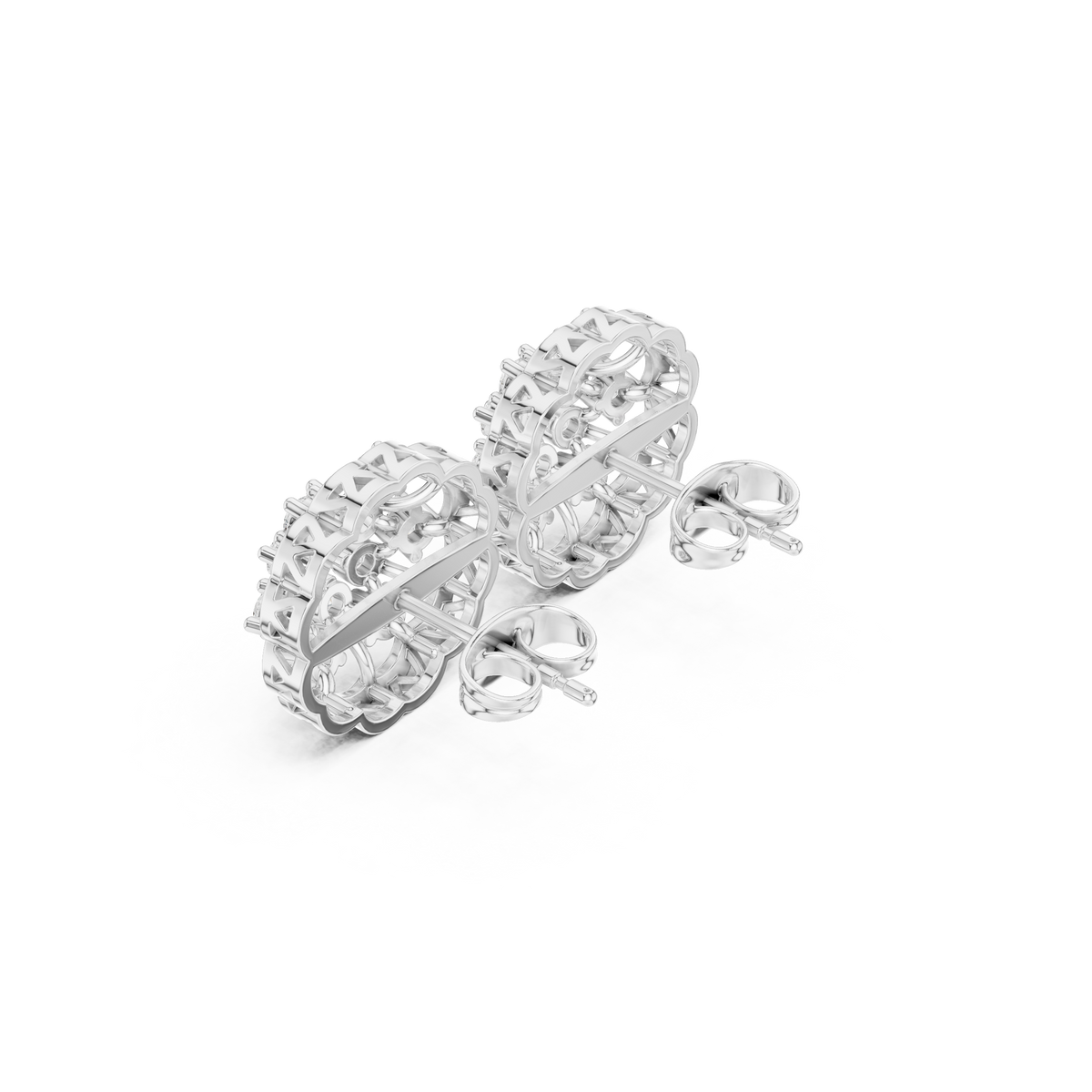 Velisara Floral Diamond Cluster Studs