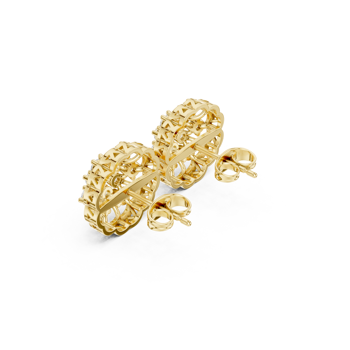 Velisara Floral Diamond Cluster Studs
