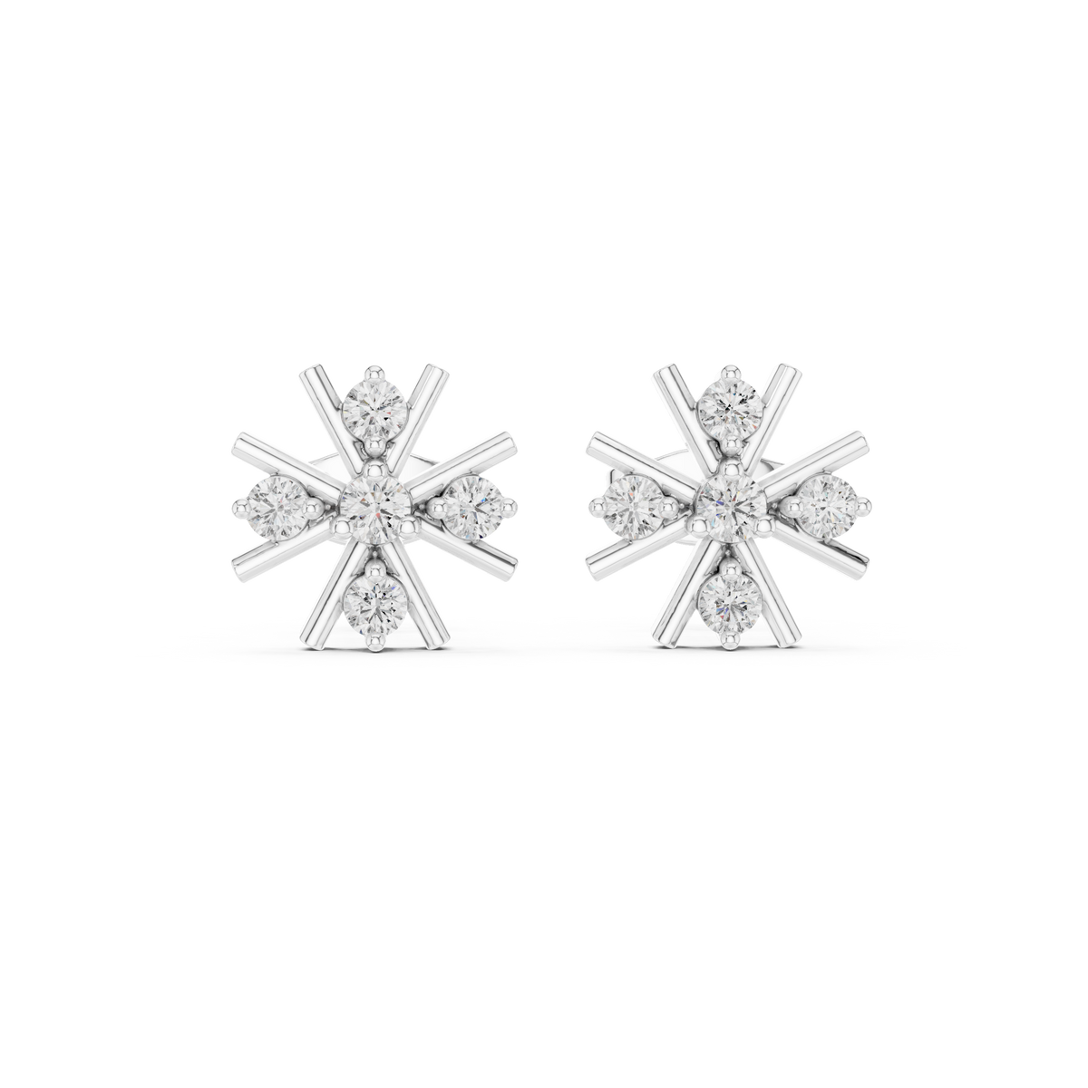Mariselle Radiant Starburst Diamond Studs