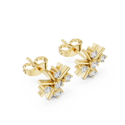 Mariselle Radiant Starburst Diamond Studs