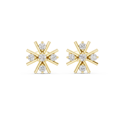Mariselle Radiant Starburst Diamond Studs
