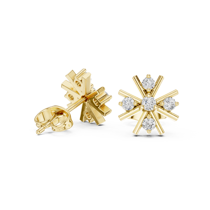 Mariselle Radiant Starburst Diamond Studs