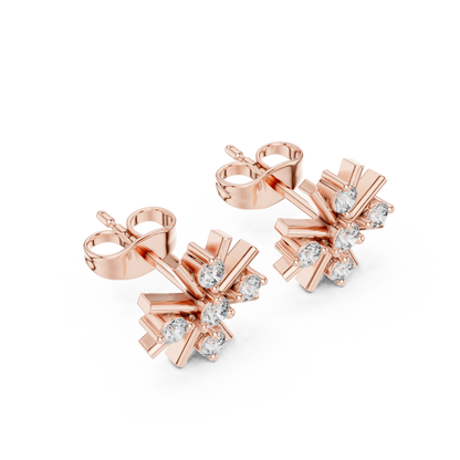 Mariselle Radiant Starburst Diamond Studs