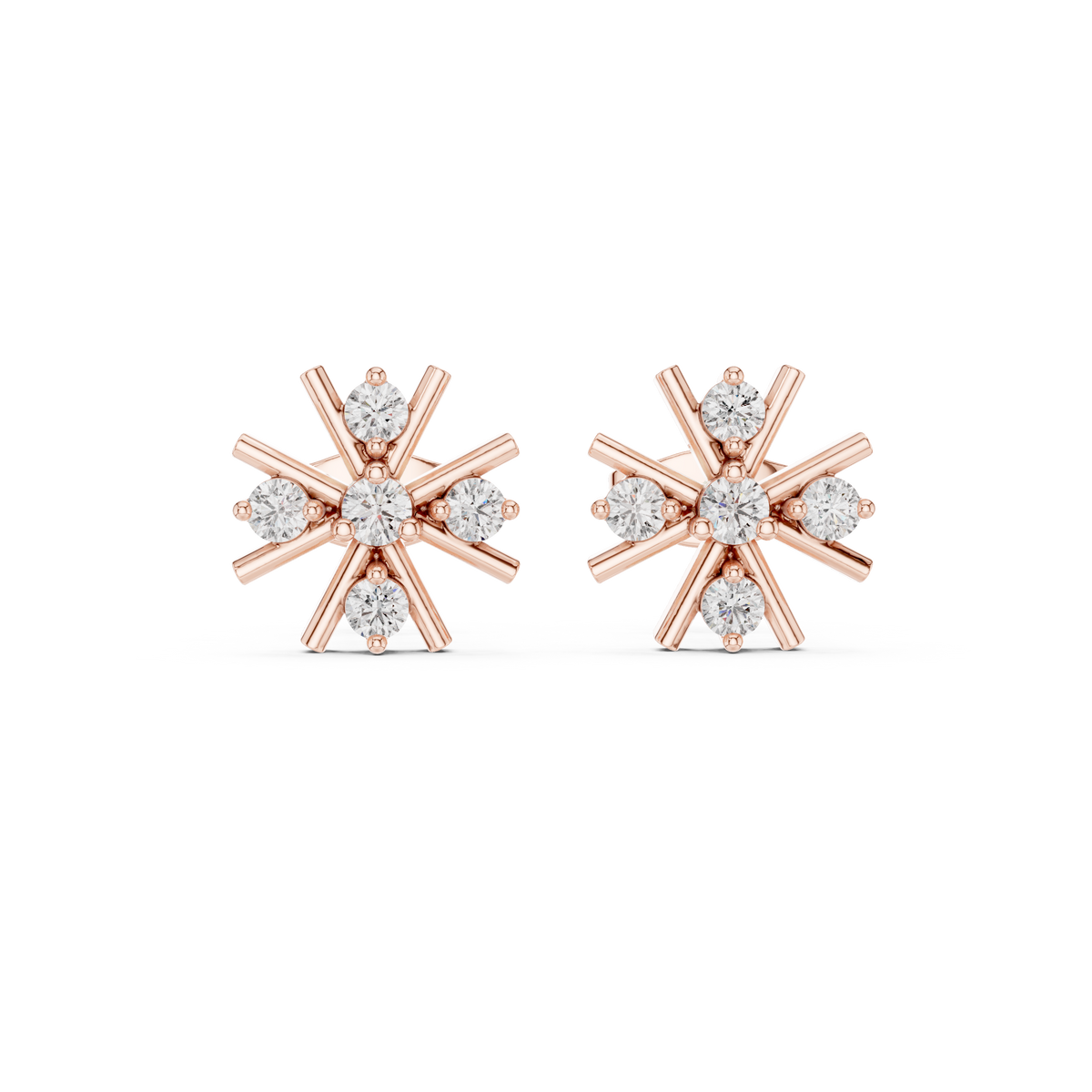 Mariselle Radiant Starburst Diamond Studs