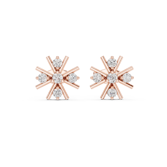 Mariselle Radiant Starburst Diamond Studs
