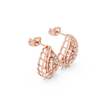 Selvaris Paisley Diamond Teardrop Studs