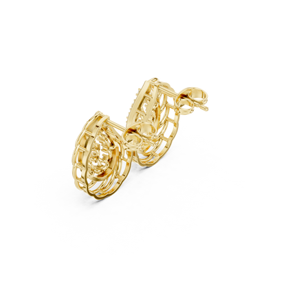 Selvaris Paisley Diamond Teardrop Studs