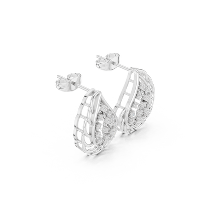 Selvaris Paisley Diamond Teardrop Studs
