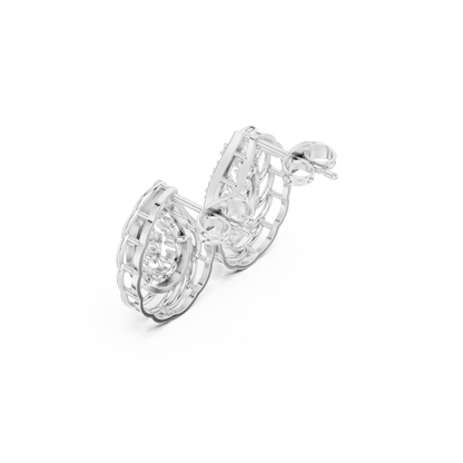 Selvaris Paisley Diamond Teardrop Studs