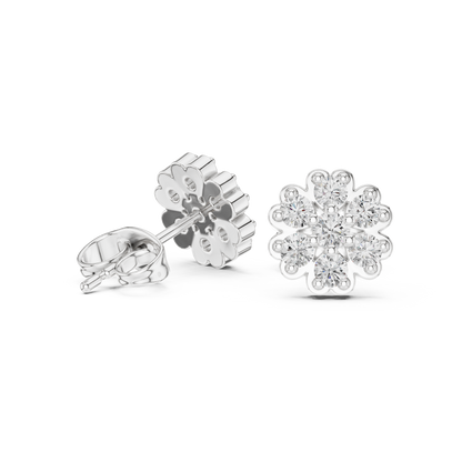 Avelisse Floral Diamond Cluster Studs
