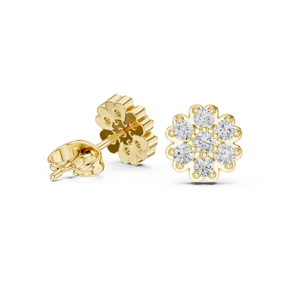 Avelisse Floral Diamond Cluster Studs