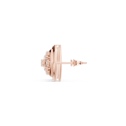 Seravelle Kite Frame Floral Diamond Studs